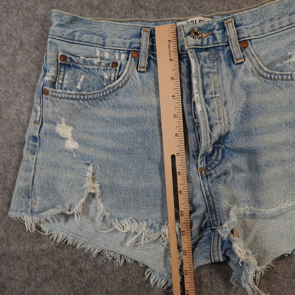 AGOLDE Shorts Womens 28 Parker Vintage Cutoff Denim Button Fly Distressed - Picture 4 of 10